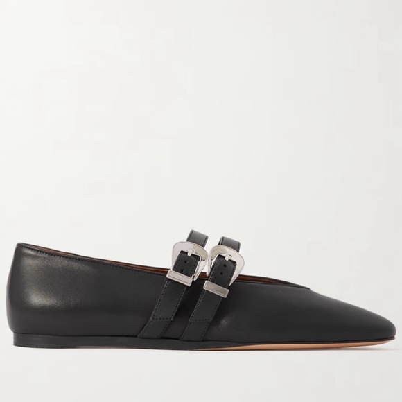 Le Monde Beryl Claudia Leather Mary-Jane Ballet Flats Size 39.5